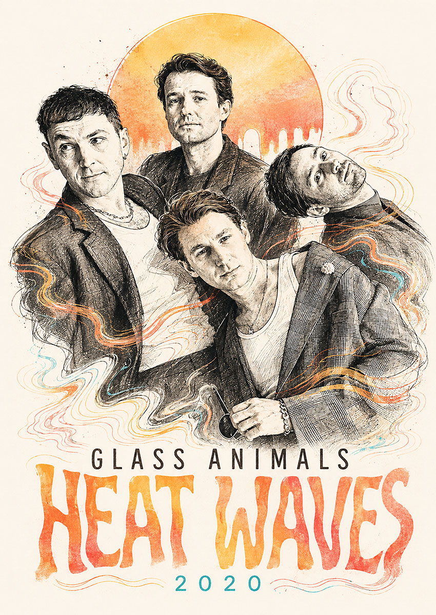 Glass Animals Heat Waves Music Art Canvas Print & Poster Wall Art - AI PRINT LAB